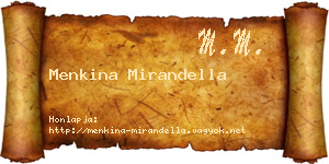 Menkina Mirandella névjegykártya
